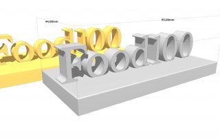 prototype FOOD100 3D modelling in SketchUp for 3D print